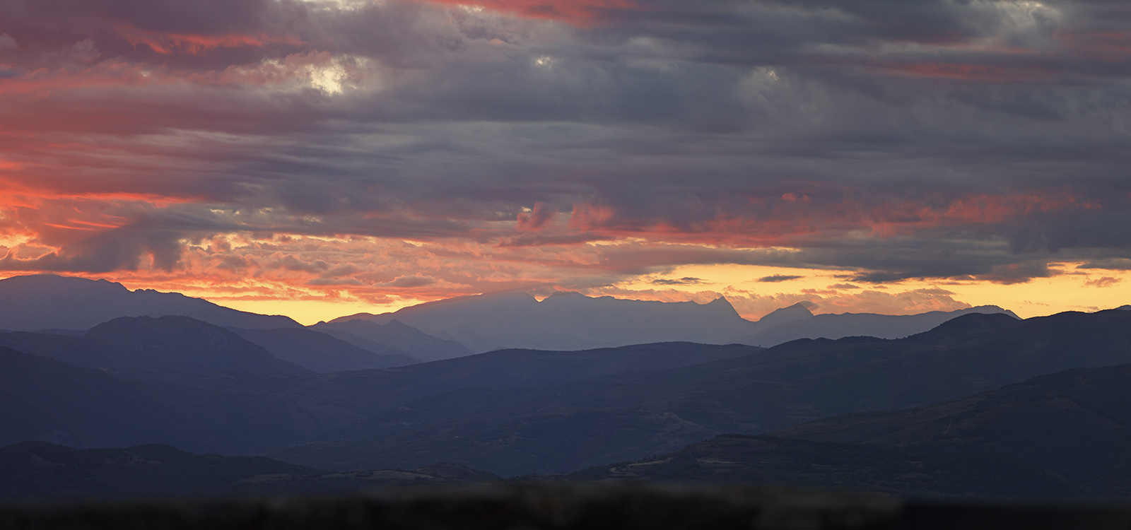 Coucher de soleil sur les Pyrénées
